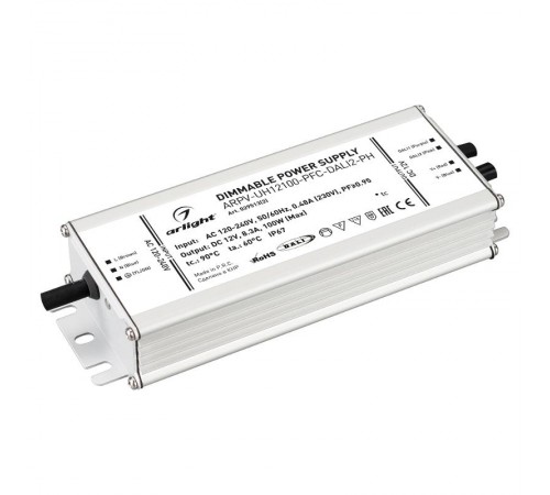 Блок питания ARPV-UH12100-PFC-DALI2-PH (12V, 8.3A, 100W)  029513(2)  Arlight