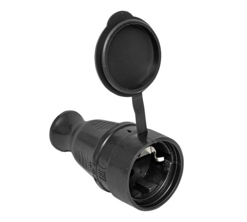 Роз. перенос. с защитной крышкой каучуковая 230В 2P+PE 16A IP44 EKF PRO   RPS-012-16-230-44-r   EKF