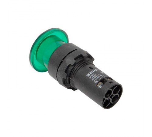 Кнопка SW2C-MD "грибок" зеленая с подсветкой NO+NC EKF PROxima  sw2c-md-gg  EKF