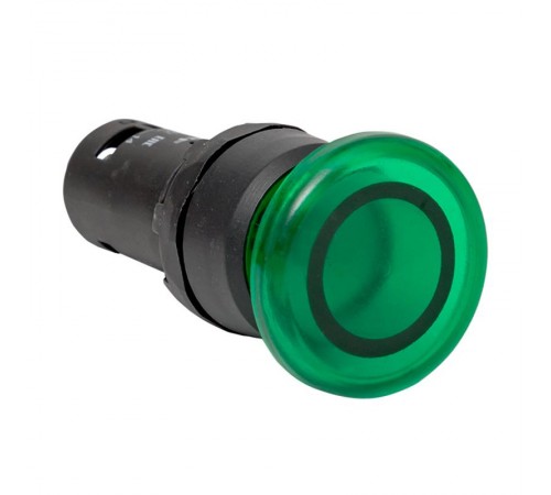 Кнопка SW2C-MD "грибок" зеленая с подсветкой NO+NC 24В EKF PROxima  sw2c-md-gg-24  EKF