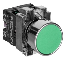 Кнопка управления NP2-BA35 без подсветки зеленая, 1НЗ +1НО IP40 (R)  573964  CHINT
