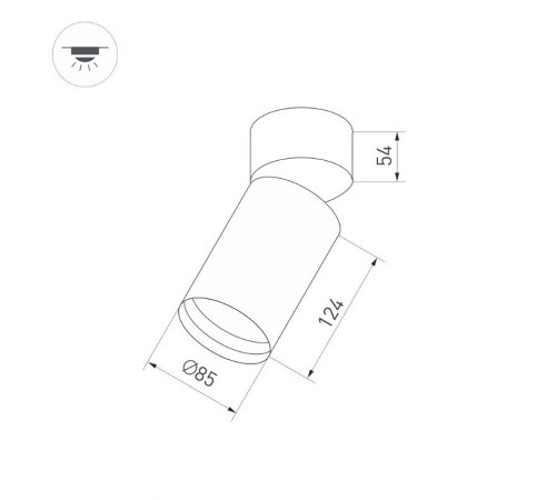 Светильник SP-POLO-SURFACE-FLAP-R85-15W Day4000 (BK-BK, 40 deg)  027542  Arlight