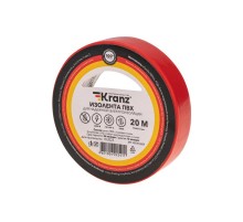 Изолента ПВХ 0.13х15 мм, 20 м, красная  KR-09-2604  Kranz