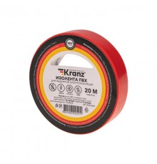 Изолента ПВХ 0.13х15 мм, 20 м, красная  KR-09-2604  Kranz