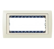 Simon 82 Рамка декоративная, (+суппорт), 8 узких (4 широких) модулей, S82C, слоновая кость-слоновая кость  82780-61  Simon