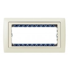 Simon 82 Рамка декоративная, (+суппорт), 8 узких (4 широких) модулей, S82C, слоновая кость-слоновая кость  82780-61  Simon