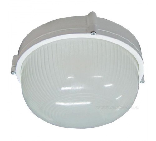 Светильник для ЖКХ под лампу НПП "Банник" 1101 Круг большой НПП 03-100-009 100Вт IP65 матовый /корпус белый  1005500930  Элетех