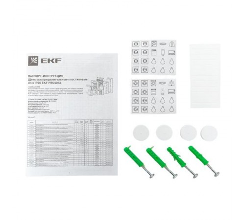 Щит комбинированный "Unix" прозрачная дверь (2х18 модулей + 1 монтажная плата) 4 габарит IP41 EKF PROxima  ux-2x18+1m-n  EKF