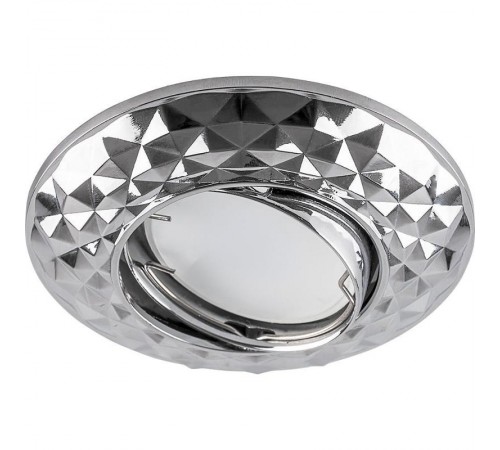 Светильник точечный встраиваемый под лампу DL6242 MR16 50W G5.3 "круг", хром  32680  FERON