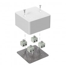 Коробка огнестойкая для кабель-канала 40-0460-FR2.5-8 Е15-Е60 (латунь) 85х85х45 IP42 8p, 2.5 мм.кв. 40-0460-FR2.5-8-Е60  Промрукав