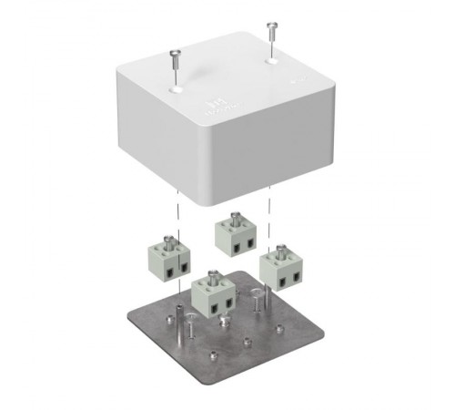 Коробка огнестойкая для кабель-канала 40-0460-FR2.5-8 Е15-Е60 (латунь) 85х85х45 IP42 8p, 2.5 мм.кв. 40-0460-FR2.5-8-Е60  Промрукав