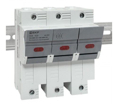 Предохранитель-разъединитель DF 22х58 3Р (тип ПВЦ)   df223-e  EKF