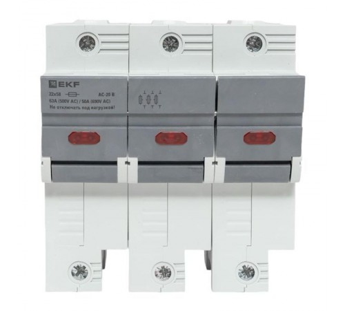 Предохранитель-разъединитель DF 22х58 3Р (тип ПВЦ)   df223-e  EKF