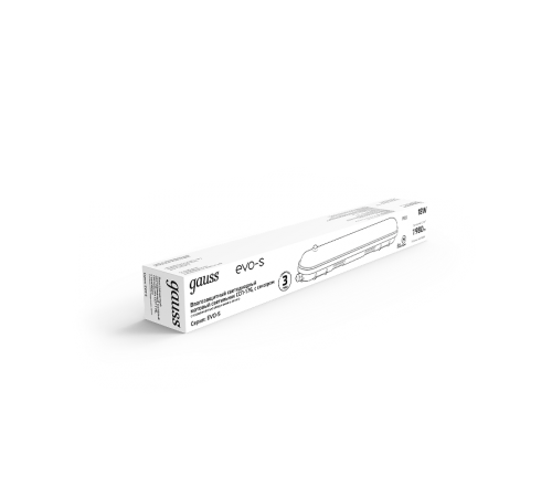 Светильник светодиодный промышленный линейный ССП-176 EVO-S IP65 600*76*66 18W 1980lm 6500K мат с ДД и соед.в линию   864424318-S  Gauss