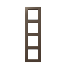 Рамка для вертикальной и горизонтальной установки, 4 поста; дюропласт; мокко; A CREATION  AC584MO  Jung