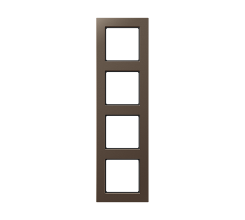 Рамка для вертикальной и горизонтальной установки, 4 поста; дюропласт; мокко; A CREATION  AC584MO  Jung