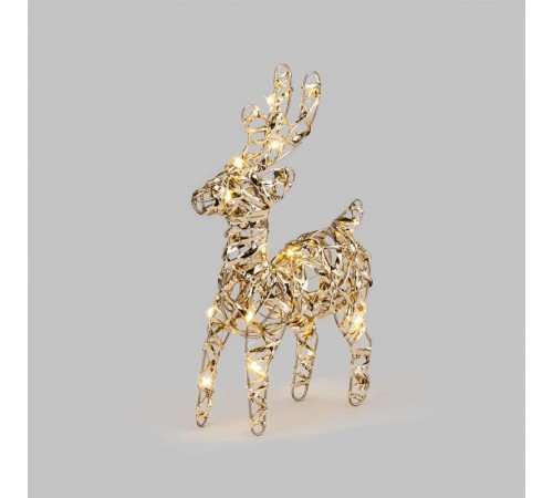 Светодиодная фигура Олень 21см, цвет свечения теплый белый, питание 2хAA (не в комплекте)  503-225  NEON-NIGHT