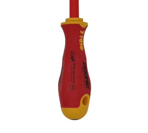 Отвертка диэлектрическая Ergonic плоская шлицевая 8,0X1,2X175  41308090  Felo