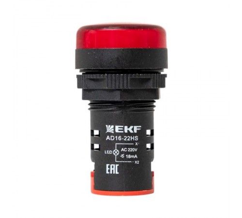 Матрица светодиодная AD16-22HS красный 230 В AC ledm-ad16-r  EKF