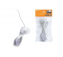 Шнур с ножным выключателем и плоской вилкой ШУН01В ШВВП 2х0,75мм2 3,5м. прозрачный  SQ1305-0064  TDM