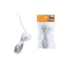 Шнур с ножным выключателем и плоской вилкой ШУН01В ШВВП 2х0,75мм2 3,5м. прозрачный  SQ1305-0064  TDM