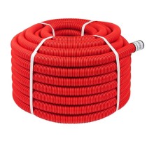 Труба гофрированная двустенная ПНД d 40 с зондом (50 м) красная, EKF   tg2st-40-50m   EKF