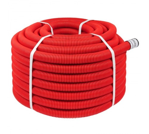 Труба гофрированная двустенная ПНД d 40 с зондом (50 м) красная, EKF   tg2st-40-50m   EKF