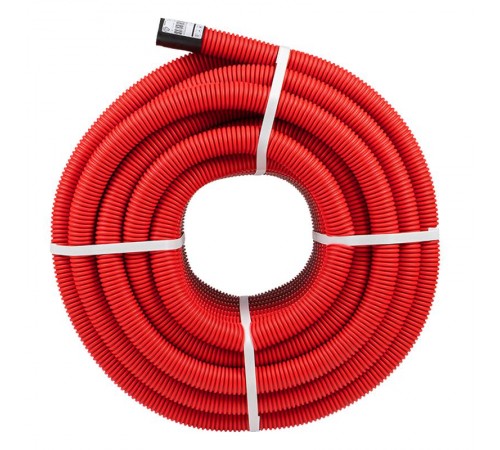Труба гофрированная двустенная ПНД d 40 с зондом (50 м) красная, EKF   tg2st-40-50m   EKF