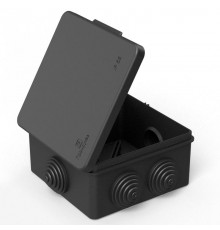 Коробка распределительная 40-0302-9005 для о/п безгалогенная (HF) черная 100х100х50 (60шт/кор) IP55  40-0302-9005  Промрукав