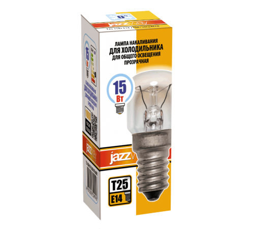 Лампа накаливания ЛОН 15Вт E14 220В Т25 REFR (для холод.)  3329143  Jazzway