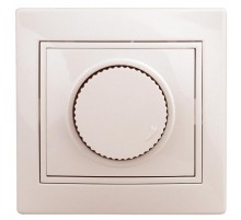 Светорегулятор Intro Plano 1-401-02 (диммер) поворотный, 600Вт 230В, IP20, СУ, Plano, слоновая кость  Б0053936  Intro