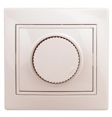 Светорегулятор Intro Plano 1-401-02 (диммер) поворотный, 600Вт 230В, IP20, СУ, Plano, слоновая кость  Б0053936  Intro