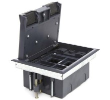 LUK/4 Люк в пол на 4 поста (45х45 мм), с суппортом и коробкой 70140 стальной  70040  Ecoplast