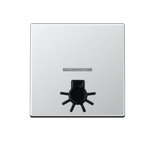 Клавиша с окошком для подсветки и рельефным символом "освещение"; алюминий  A590L1KOAL  Jung