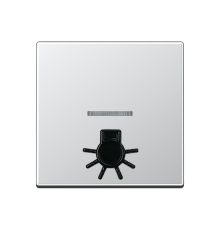 Клавиша с окошком для подсветки и рельефным символом "освещение"; алюминий  A590L1KOAL  Jung