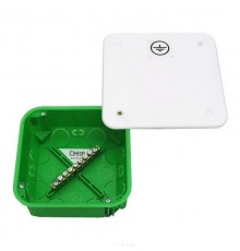 Коробка уравнения потенциалов 106х106х45 (ниша) д/полых стен, 7зажимов, 16 вводов, внутр разм 103x103x43 мм IP30  КУП1201-И  HEGEL