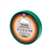 Изолента ПВХ 0.13х15 мм, 25 м, зеленая  KR-09-2103  Kranz