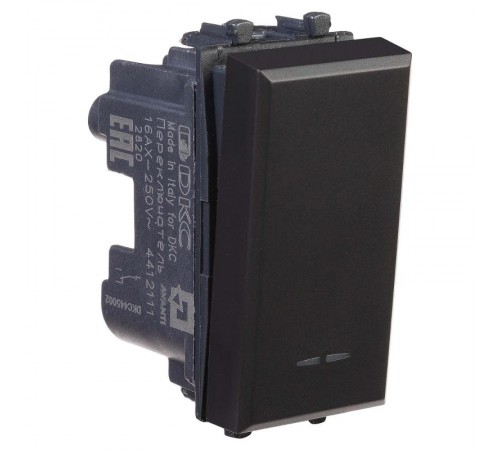 Переключатель модульный, "Avanti", "Черный матовый", 1 модуль  4412111  DKC