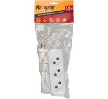 Удлинитель 71 448 NPE-S1-03-150-X-2x0.75 б/з 3 гн. ШВВП 1.5м 71448 Navigator