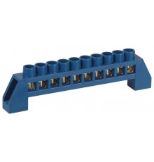 Шина  NO-224-59 N ноль в изоляторе ШНИ-6х9-10-Д-синий  Б0062948  ЭРА