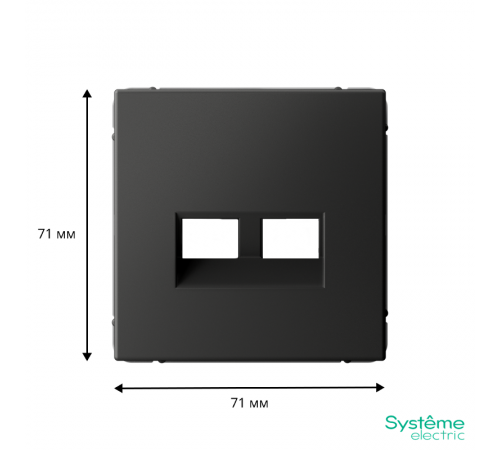 ArtGallery Базальт Накладка двойная для информационных функций типа Keystone  GAL001490  SE