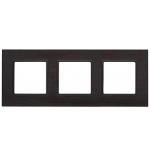 14-5203-05 Рамка на 3 поста, металл, Эра Elegance, чёрный+антр  Б0034555  ЭРА