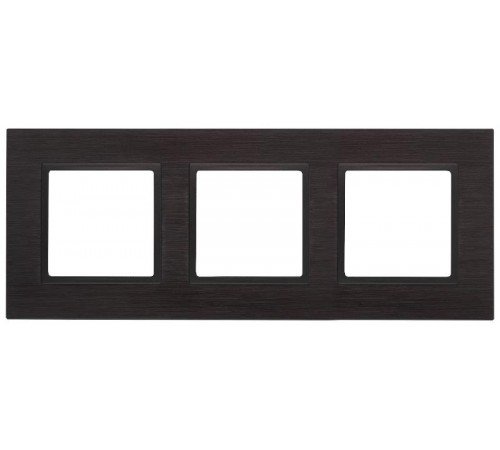 14-5203-05 Рамка на 3 поста, металл, Эра Elegance, чёрный+антр  Б0034555  ЭРА