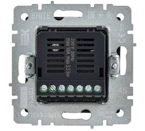 BRITE Термостат электронный с индикацией ТС10-1-БрТБ темная бронза  BR-RT11-K45  IEK