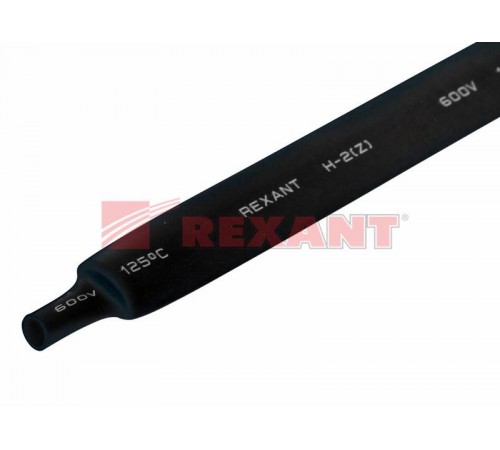 Термоусадочная трубка 9,0/4,5 мм, черная, упаковка 50 шт. по 1 м  20-9006  REXANT