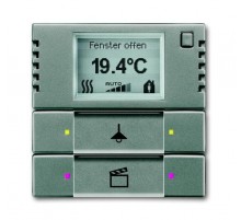 6128/28-803-500 Терморегулятор KNX с дисплеем и сенсором, 2/4-клавишный, метеор  6134-0-0336  2CKA006134A0336  ABB