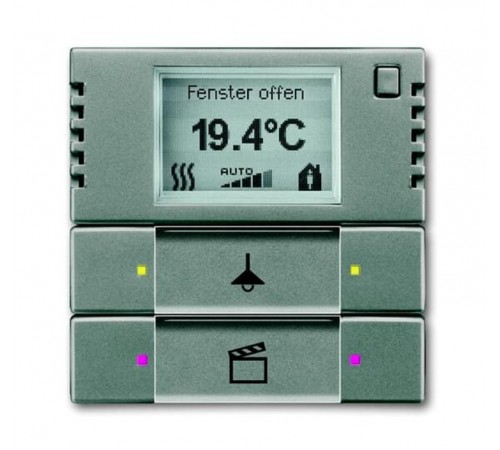 6128/28-803-500 Терморегулятор KNX с дисплеем и сенсором, 2/4-клавишный, метеор  6134-0-0336  2CKA006134A0336  ABB