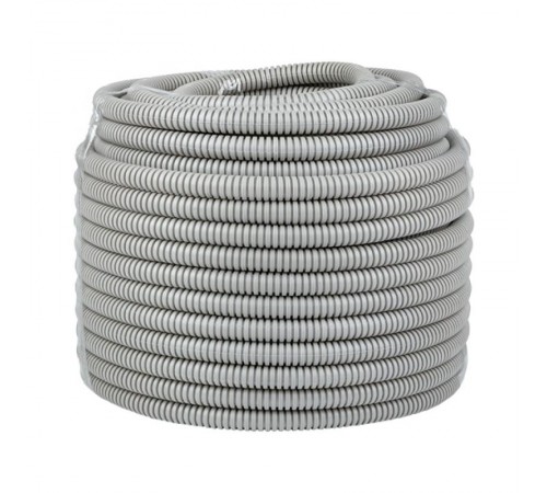 Труба гибкая гофрированная ПВХ 16мм с протяжкой (50м)  tg-z-16-50m  EKF