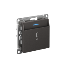 ATLASDESIGN ВЫКЛЮЧАТЕЛЬ карточный 10А, без задержки времени, механизм, БАЗАЛЬТ  ATN001467  SE