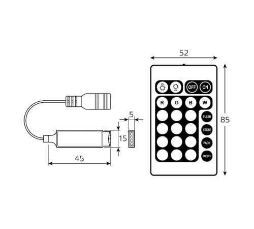 Контроллер RGB Basic для ленты LED 12V 72W 1/200  BT610  Gauss